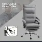 Silla de Masaje Reclinable con 6 Puntos de Masaje y 5 Modos con Función de Calefacción Ajustable 66x74x114-121,5 cm Gris