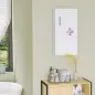 Botiquín para Medicinas de 3 Niveles Botiquín de Pared de Acero con Puerta Magnética para Cocina Baño 30x12x60 cm Blanco