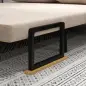 Sofá Cama Convertible 4 en 1 Sillón Cama 2 Plazas Plegable Respaldo Ajustable de 5 Niveles Almohadas 102x73x81cm Beige