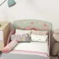 Cama para Niños 143x77x60 cm Cama Infantil de 3-6 Años con Barreras de Protección y Estampados Carga Máx. 40 kg Rosa