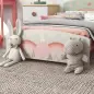 Cama para Niños 143x77x60 cm Cama Infantil de 3-6 Años con Barreras de Protección y Estampados Carga Máx. 40 kg Rosa