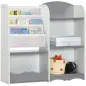 Estantería para Niños Organizador de Juguetes Estantería Infantil con Estantes Abiertos para Dormitorio 85x26x84 cm Gris