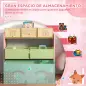 Organizador de Juguetes para Niños Estantería para Juguetes con 6 Cajas de Tela no Tejida Extraíbles 63x30x66 cm Rosa