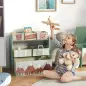 Organizador de Juguetes para Niños Estantería para Juguetes con 6 Cajas de Tela no Tejida Extraíbles 63x30x66 cm Verde