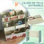 Organizador de Juguetes para Niños Estantería para Juguetes con 6 Cajas de Tela no Tejida Extraíbles 63x30x66 cm Verde