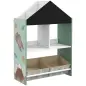 Organizador Infantil Estantería para Juguetes con Estantes Abiertos y 2 Cajas Extraíbles 62,4x26,5x90 cm Verde