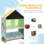 Organizador Infantil Estantería para Juguetes con Estantes Abiertos y 2 Cajas Extraíbles 62,4x26,5x90 cm Verde