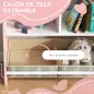 Organizador Infantil Estantería para Juguetes con Estantes Abiertos y 2 Cajas Extraíbles 62,4x26,5x90 cm Rosa