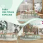 Set de Mesa y 2 Sillas Conjunto de Muebles Infantiles de 3 Piezas para Niños de +3 Años con Estampado Animales y Verde