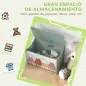 Cajas de Juguetes para Niños de 3 a 8 Años Cajas de Almacenamiento con 2 Asas y Estampado de Osos 60x37x39 cm Verde