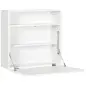 Escritorio Plegable de Pared Moderno Mesa Flotante Multifuncional con Estantes de Almacenamiento 64x20x60 cm Blanco