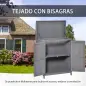 Cobertizo de Almacenamiento de Madera para Jadín 74x43x88 cm con 2 Puertas y Techo Asfáltico Abatible Gris
