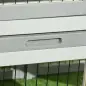 Conejera Exterior de Madera 150x52x68 cm Jaula para Conejos Grande con Techo Abatible Bandeja Extraíble y Rampa Gris
