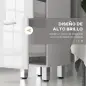 Mueble Auxiliar Baño Moderno Armario de Baño con 4 Cajones y 4 Patas para Salón Carga 30 kg 30x30x93cm Blanco Brillante