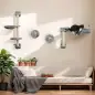 Juego de Escalada para Gatos de Pared 4 Piezas con Hamaca Bola Plataformas 84,5x19x54 cm Gris y Beige