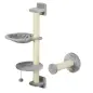 Juego de Escalada para Gatos de Pared 4 Piezas con Hamaca Bola Plataformas 84,5x19x54 cm Gris y Beige