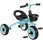 Triciclo para Niños de 2 a 5 Años Bicicleta Infantil con Asiento Ajustable Cesta Timbre y Pedales 70,5x53x58 cm Azul
