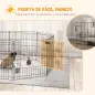 Parque de Juegos para Perros 8 Paneles 61x61 cm Jaula Metálica para Mascotas con Puerta y Doble Cerradura Negro