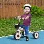 Triciclo para Niños de 2 a 5 Años Bicicleta Infantil con Asiento Ajustable Cesta Timbre y Pedales 70,5x53x58 cm Rosa