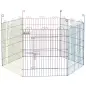 Parque Plegable para Mascotas Jaula Plegable para Perros de 6 Paneles para Jardín Patio Exterior Ø120x60 cm Multicolor