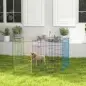 Parque Plegable para Mascotas Jaula Plegable para Perros de 6 Paneles para Jardín Patio Exterior Ø120x60 cm Multicolor