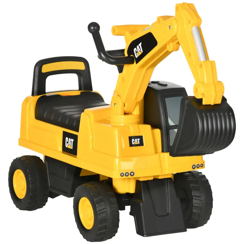 Excavador Correpasillos con Licencia Caterpillar para Niños con Pala Delantera y Bocina 85x27,5x47,5 cm Amarillo Excavador Correpasillos con Licencia Caterpillar para Niños con Pala Delantera y Bocina 85x27,5x47,5 cm Amarillo