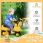 Excavador Correpasillos con Licencia Caterpillar para Niños con Pala Delantera y Bocina 85x27,5x47,5 cm Amarillo