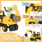 Excavador Correpasillos con Licencia Caterpillar para Niños con Pala Delantera y Bocina 85x27,5x47,5 cm Amarillo