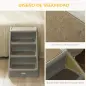 Escalón para Perros Gatos Portátil con Alfombras Antideslizantes para Cama Sofá Carga 20 kg 62x38x49,5 cm Gris