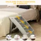 Escalón para Perros Gatos Portátil con Alfombras Antideslizantes para Cama Sofá Carga 20 kg 62x38x49,5 cm Gris
