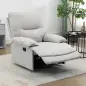 Sofá Reclinable Manual Sillón Relax Tapizado en Tela Reposapiés Carga 160 kg para Personas 150-190 cm 89x98x101 cm Gris