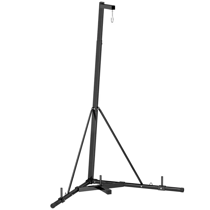 Soporte para Saco de Boxeo Plegable con Altura Ajustable para Entrenamiento en Casa Carga 60 kg 170x90x182-225 cm Negro Soporte para Saco de Boxeo Plegable con Altura Ajustable para Entrenamiento en Casa Carga 60 kg 170x90x182-225 cm Negro