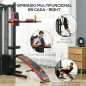 Multiestación de Musculación con Placas de Peso de 45 kg Carga Max. 110 kg para Entrenamiento 225x175x200 cm Negro