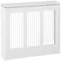 Cubierta de Radiador Blanco 90x18x84 cm Cubre Radiador de MDF Diseno Moderno Estante para Radiador Vertical para Salon