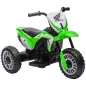 Moto Eléctrica Infantil con Licencia Honda CRF450RL con Velocidad 3 km/h Bocina Sonido de Arranque 71x40,5x43,5 cm Verde