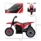 Moto Eléctrica Infantil con Licencia Honda CRF450RL con Velocidad 3 km/h Bocina Sonido de Arranque 71x40,5x43,5 cm Rojo