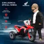 Moto Eléctrica Infantil con Licencia Honda CRF450RL con Velocidad 3 km/h Bocina Sonido de Arranque 71x40,5x43,5 cm Rojo