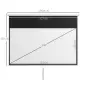 Pantalla de Proyección Manual Portátil 100 Pulgadas Formato 16:9 con Altura Ajustable 221x124 cm Blanco