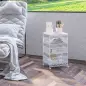 Carrito de Almacenamiento con Ruedas de 3 Niveles con 3 Cesta de Almacenamiento para Salón Comedor 34x29,5x57,5cm Blanco