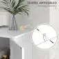 Mueble Bajo Lavabo de Pie con 2 Puertas y Estantes Ajustables Antivuelco Estilo Moderno 90x30x60 cm Blanco