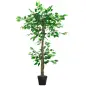 Árbol de Té Artificial 120 cm Planta Artificial con 546 Hojas Musgo y Maceta Planta Artificial Decorativa Verde