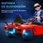 Coche Eléctrico Lamborghini para Niños Velocidad Max.5 km/h Puerta de Tijera con Control Remoto MP3 Rojo
