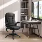 Silla de Masaje con 6 Puntos de Masaje con Función de Calefacción Altura Ajustable y Ruedas 68x72x110-120 cm Negro