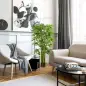 Árbol de Bambú Artificial Planta Artificial con 975 Hojas y Maceta Decorativa para Hogar Salón 160 cm Verde