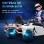 Coche Eléctrico Lamborghini para Niños Velocidad Max.5 km/h Puerta de Tijera con Control Remoto MP3 Blanco