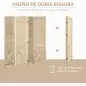 Biombo de 4 Paneles con Pantalla de Privacidad Divisor de Habitación Plegable 152x1,7x144,5 cm Estilo Rústico Natural