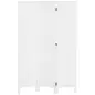 Biombo de 3 Paneles con Pantalla de Privacidad Divisor de Habitación Plegable 120x1,8x170 cm Estilo Rústico Blanco