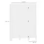 Biombo de 3 Paneles con Pantalla de Privacidad Divisor de Habitación Plegable 120x1,8x170 cm Estilo Rústico Blanco