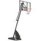 Canasta de Baloncesto Ajustable 236-293 cm con Ruedas Tablero de PC Base Rellenable para Exterior Negro