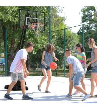 Canasta de Baloncesto Ajustable 236-293 cm con Ruedas Tablero de PC Base Rellenable para Exterior Negro